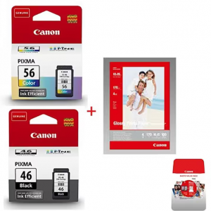 Canon pg-46, cl-56 2'li Set Kartuş Fotoğraf kağıdı Hediyeli
